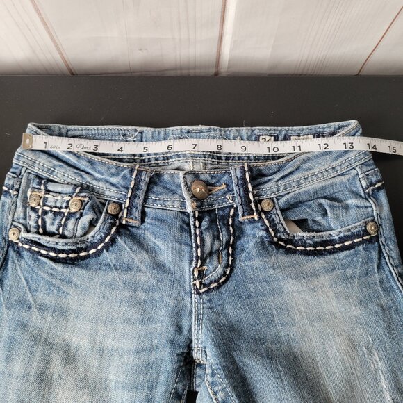 Miss Me Denim Jeans Women’s Sz 26, Sunny Style, Boot Cut, Medium Wash, EUC - Picture 11 of 13